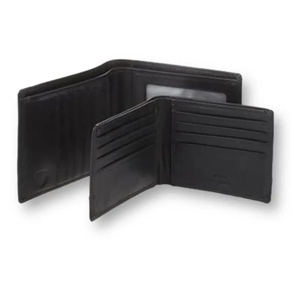 Spikes and Sparrow Alexander Black Leather RFID Billfold Credit Card Wallet